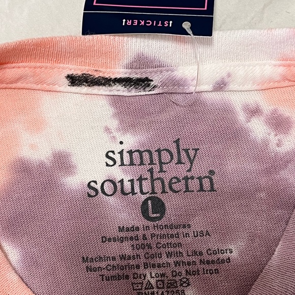 Simply Southern Fur Mom Tie Dye Long Sleeve Tee Shirt - Large - Picture 6 of 6